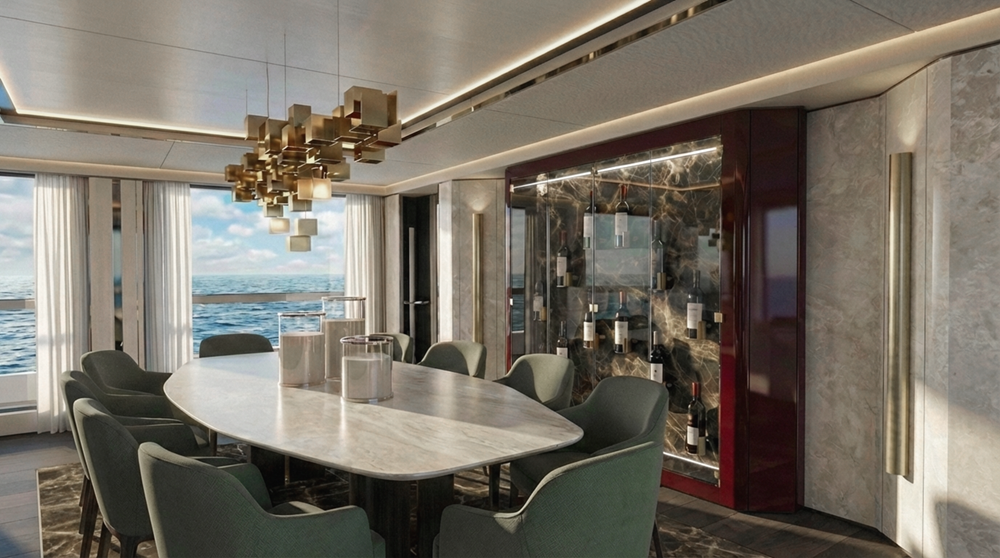 SLEEK 52 2028 interior Motor Yacht-dining-area1